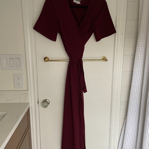 Maroon Park and Fifth Wrap Dress - Picture 2 of 2